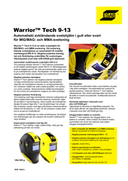 Faktablad WarriorTech - Svetsomaterialteknik.se