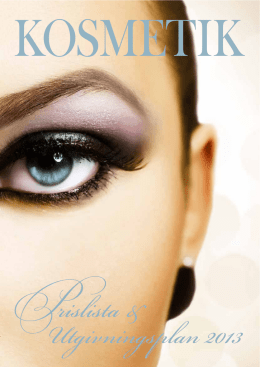 Utgivningsplan 2013 - Tidningen Kosmetik