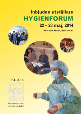 HYGIENFORUM - Riksföreningen för operationssjukvård