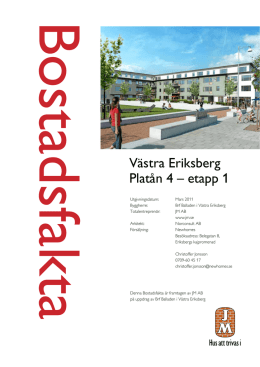 Västra Eriksberg Platån 4 – etapp 1