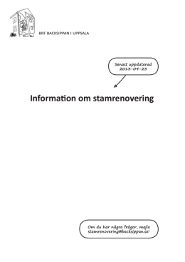 Information om stamrenovering