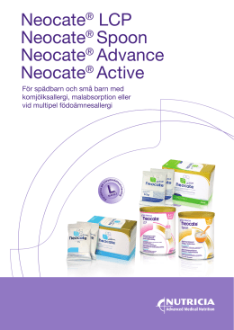 Neocate® LCP Neocate® Spoon Neocate® Advance