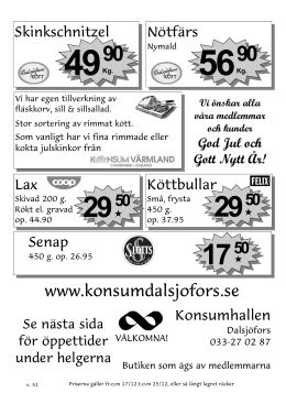 Konsumhallen Dalsjöfors 033-27 02 87 Butiken som ägs av