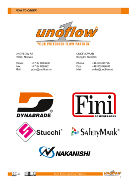 Unoflow Catalogue