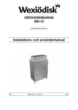 GROVDISKMASKIN WD-12 Installations- och