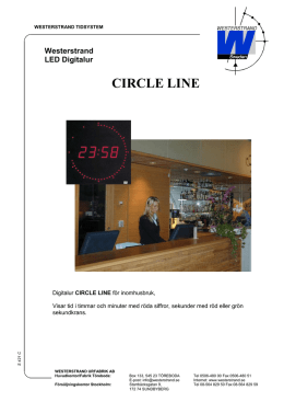 CIRCLE LINE - Westerstrand Urfabrik AB