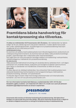 Pressmaster Platsannons A5 140822_Mättekniker.indd
