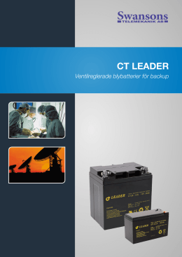 Batteri folder CT Leader - Swansons Telemekanik AB