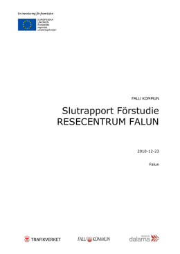 Slutrapport Förstudie RESECENTRUM FALUN