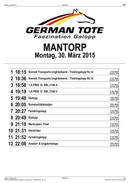 MANTORP - German Tote