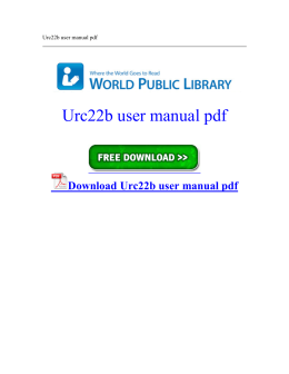 Urc22b user manual pdf