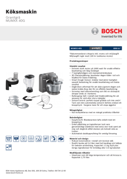 Bosch MUMXX 40G