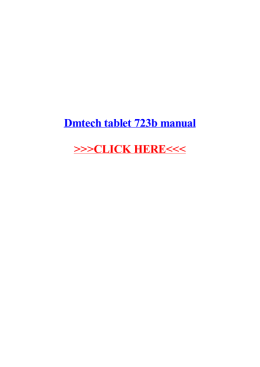 Dmtech tablet 723b manual