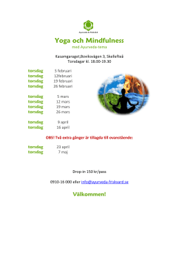 Yoga och Mindfulness