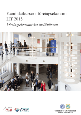 Kandidatkurskatalog för HT 2015 - Företagsekonomiska institutionen