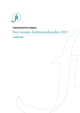 Rapport: Den svenska bolånemarknaden 2015