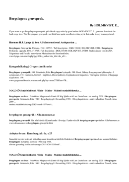 Bergslagens gruvsprak. pdf online free