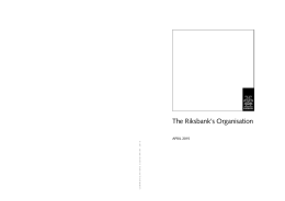 The Riksbank`s Organisation, April 2015