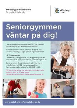 Informationsblad om seniorgymmen i Örgryte-Härlanda