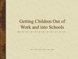 Getting Children from work to Schools