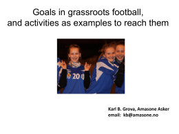 Some examples of footballactivities in Asker, girls age 13-15