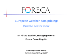 Weather data pricing rules