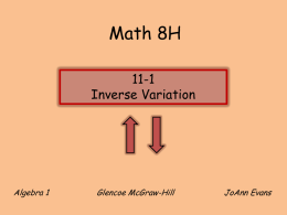 The Product Rule for inverse variations