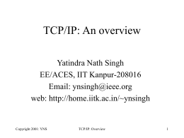 TCP/IP: An overview