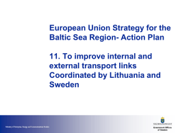 Baltic Transport Outlook