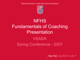 VSADA Coaching Education Program Powerpoint