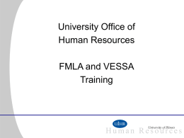 Fmla & Vessa Training