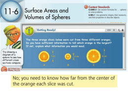 10-7 Surface Areas and Volumes of Spheres