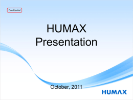 Welcome to HUMAX
