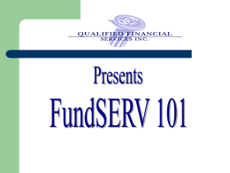 FundSERV - Qualified Financial Services