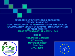 Dr. Mousa Mohsen - Jordan University of Science and Technology