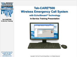 Your Wireless E-Call System - TekTone Sound & Signal Mfg., Inc.