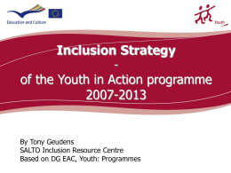 Inclusion Strategy - JUGEND für Europa