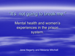 Jane Hegerty & Melanie Mitchell-Sisters Inside "It`s not going to