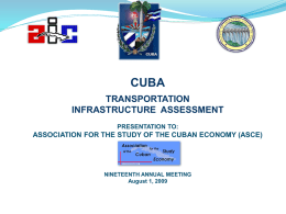 Transportation Infrastructure for Cuba - AIC