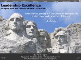 Leadership Excellence Thoughts From The Greatest Leaders Of All