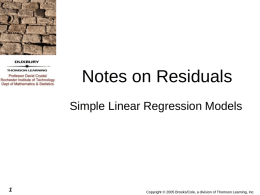 Notes on Residuals Slides