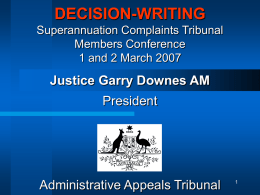 PowerPoint Show  - Administrative Appeals Tribunal