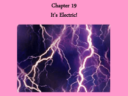 Ch 19 Powerpoint - Electric Charges