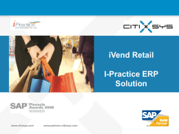 Retail Presentation - iPractice ERP Solutions