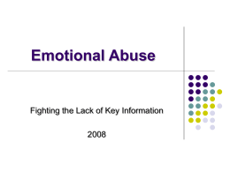 Emotional Abuse - Abuso Emocional