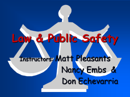 Law & Public Safety - Cape May County Technical School District