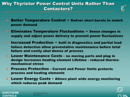 Thyristors Power Control - Temperature Control and Measurement