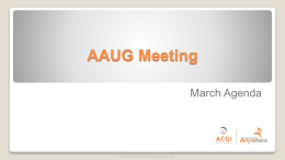 ACGI Software - Association Anywhere Users Group