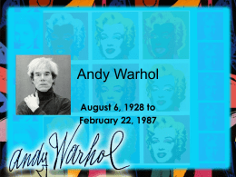 Andy Warhol - RHSGraphicDesign