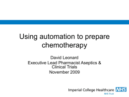 Using automation to prepare individual doses of chemotherapy
